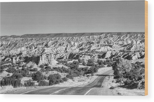 New Mexico Wood Print featuring the photograph Nambe Badlands by Susan Rissi Tregoning