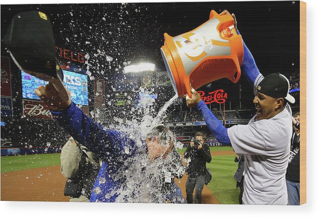 Salvador Perez Diaz Wood Print featuring the photograph Ned Yost by Al Bello