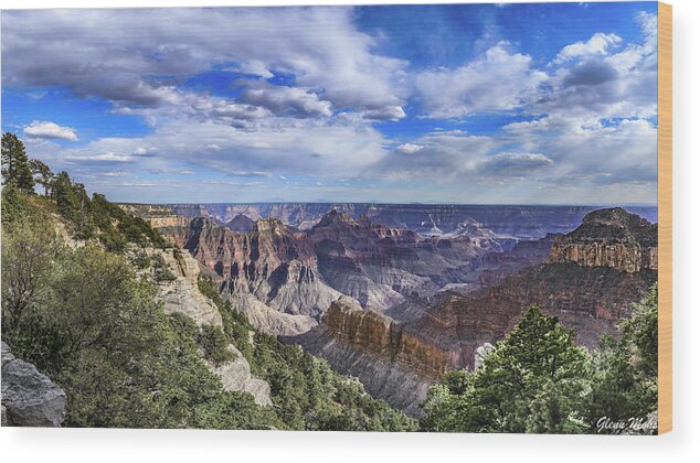 North Rim Of The Grand Cnyon Wood Print featuring the photograph North Rim by GLENN Mohs