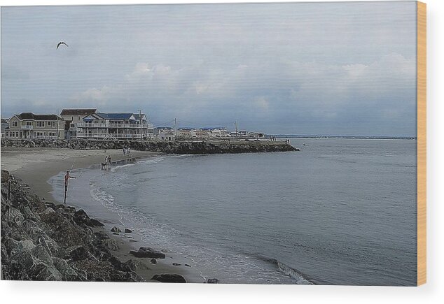 Wildwood Wood Print featuring the photograph North Wildwood, New Jersey by Linda Stern