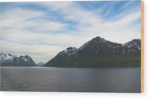 Norway Wood Print featuring the photograph Norwegian Fjord North of the Artic Circle by Matthew DeGrushe