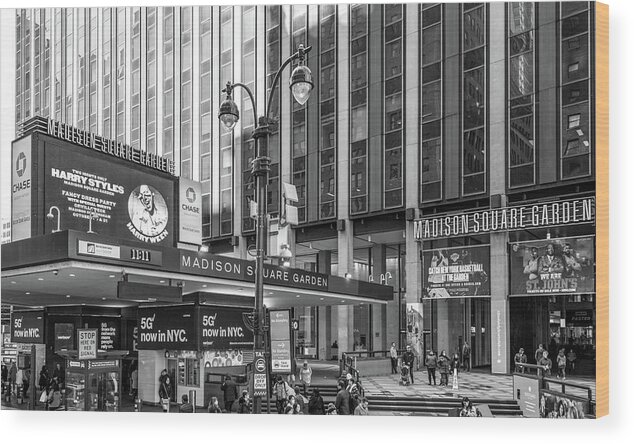  Wood Print featuring the photograph NYC, Madison Square Garden by Marcy Wielfaert