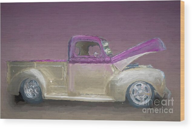 Ford Wood Print featuring the painting old Ford Pickup by Jim Hatch