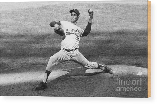 Sandy Wood Print featuring the photograph Sandy Koufax by Action