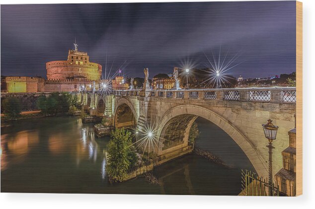 Sant' Angelo Wood Print featuring the photograph Sant' Angelo by David Downs