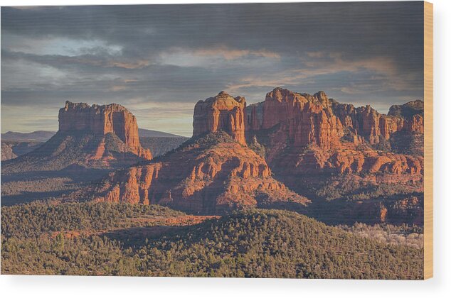 Sedona Wood Print featuring the photograph SedonaRed Rock Landscape Photograph by JBK Photo Art