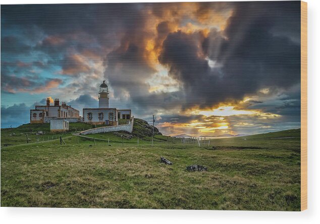 Landscape Wood Print featuring the photograph somewhere on the Isle of Skye by Remigiusz MARCZAK