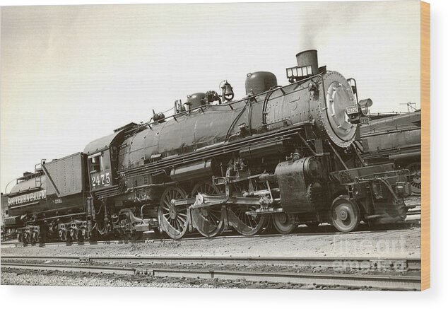Train Wood Print featuring the photograph VINTAGE RAILROAD - Southern Pacific 2475. 2-6-0 by John and Sheri Cockrell