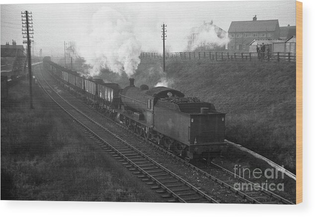 Boldon Wood Print featuring the photograph Steam Train Boldon by Bryan Attewell