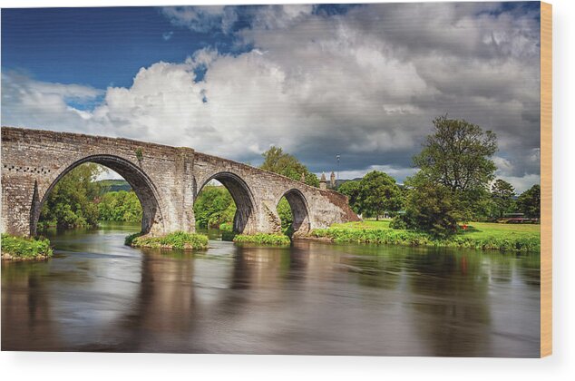 Bridge Wood Print featuring the photograph Stirling bridge by Grant Glendinning