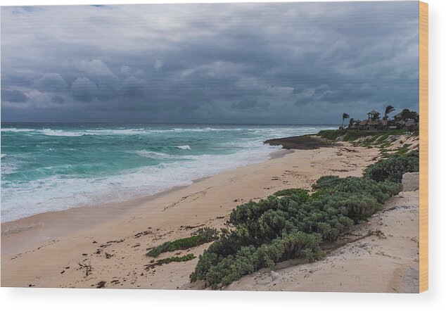 Hope Town Wood Print featuring the photograph Storm Over Abacos Island - Bahamas by Sandra Foyt