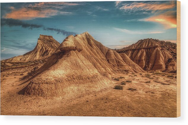 Bardenas Wood Print featuring the photograph Stroke Peak - Bardenas Reales by Micah Offman