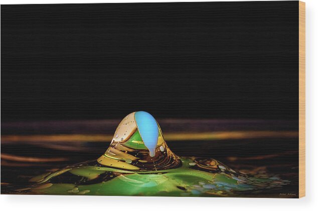 Water Drop Collisions Wood Print featuring the photograph The Jewel by Michael McKenney