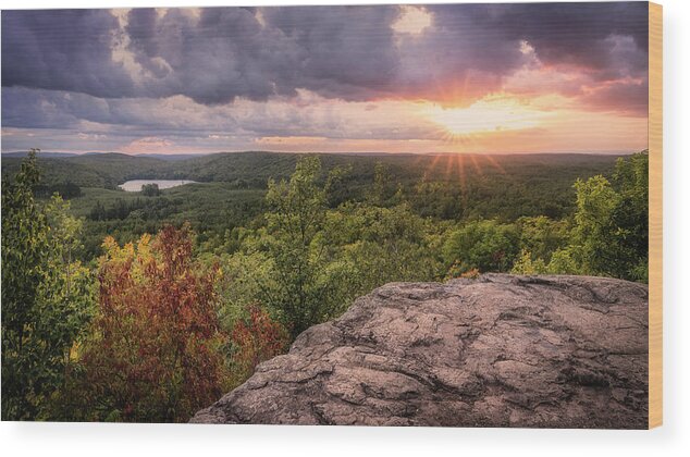 Landscape Wood Print featuring the photograph The Lookout by Nate Brack