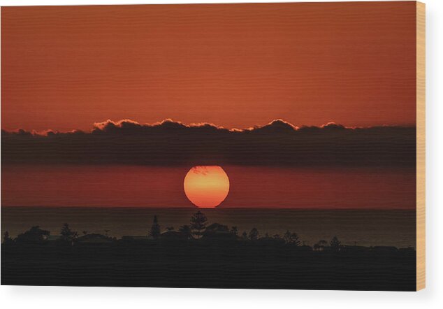 Chriscousins Wood Print featuring the photograph The Red Sun by Chris Cousins