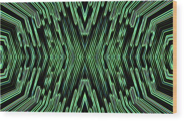 Abstract Art Wood Print featuring the digital art Tunnel Illusion by Ronald Mills