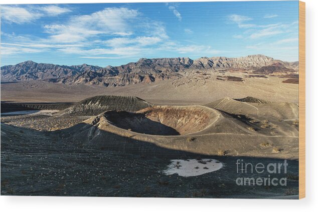 Death Valley Wood Print featuring the photograph Ubehebe Crater by Erin Marie Davis
