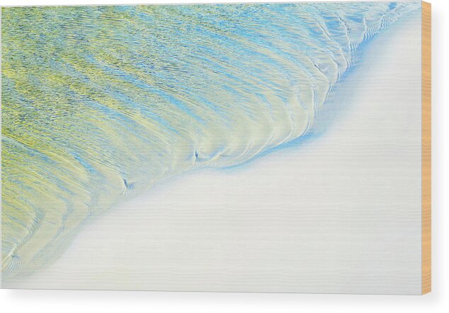 Seascape Wood Print featuring the photograph White Sand between River and Ocean by Angelika Vogel