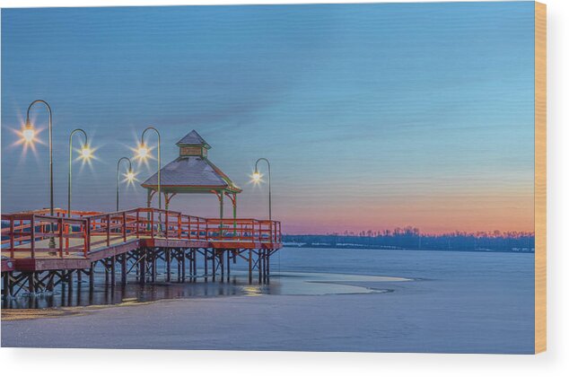 Lake Neatahwanta Wood Print featuring the photograph Winter Twilight by Rod Best