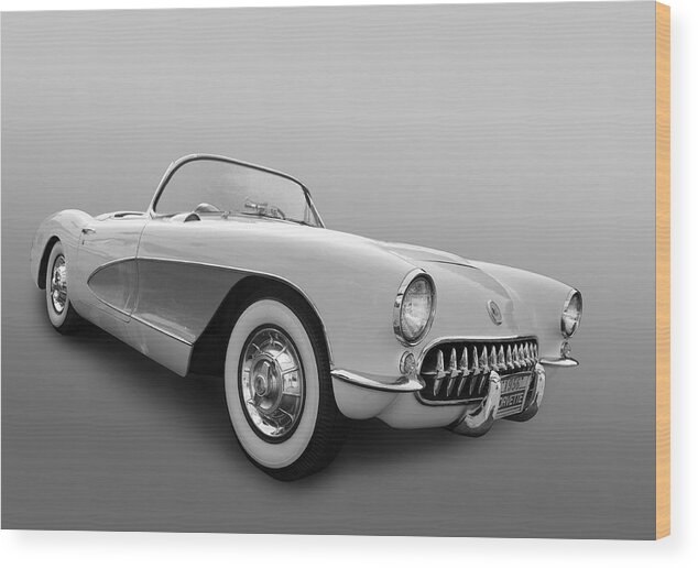 Chevy Wood Print featuring the photograph 1956 Corvette by Bill Dutting