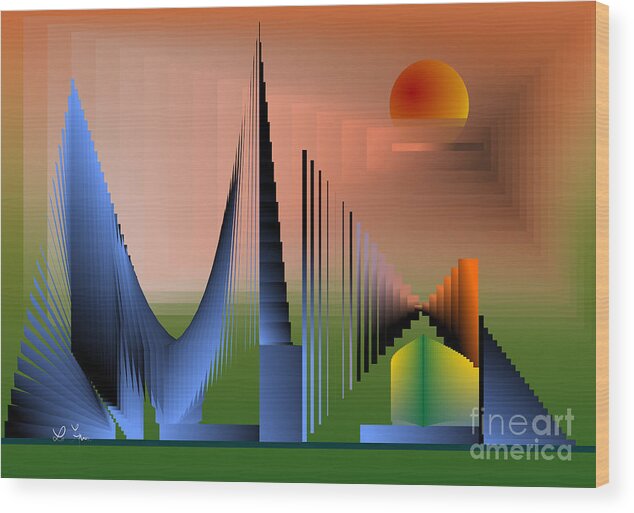 Next Wood Print featuring the digital art Next Time Sunset by Leo Symon