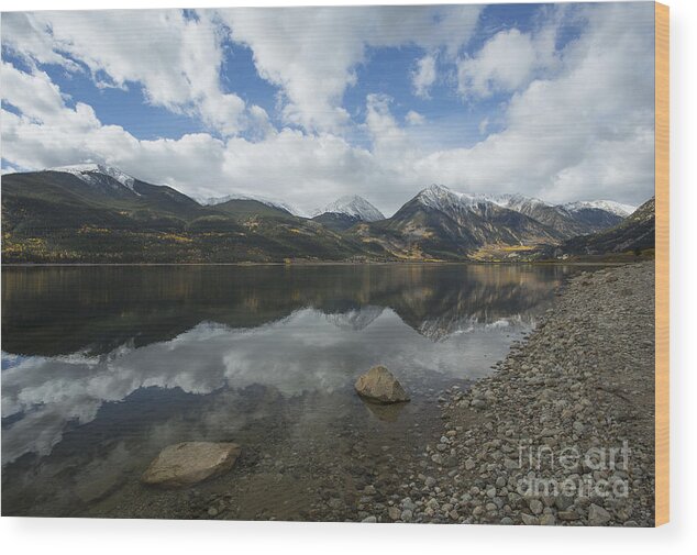 Central Colorado Wood Print featuring the photograph Twin Lakes by Idaho Scenic Images Linda Lantzy
