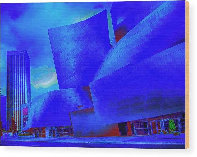 Concert Hall Wood Print featuring the photograph Walt Disney Concert Hall #1 by Joseph Hollingsworth
