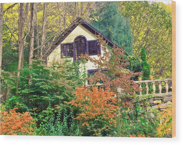 Houses Wood Print featuring the photograph In The Woods by Gerald Mitchell