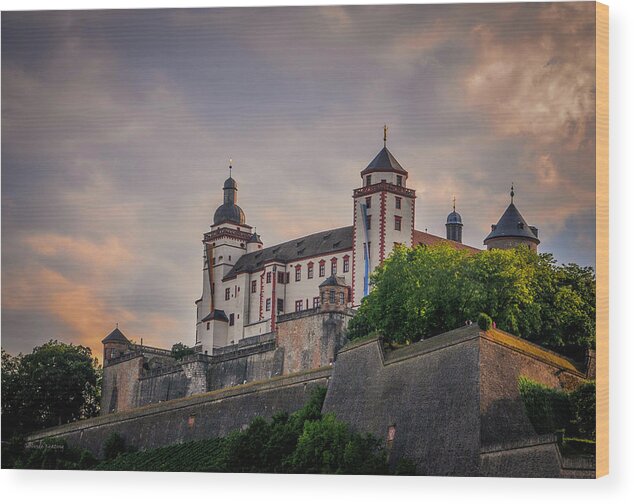 Landscape Wood Print featuring the photograph Marienberg Festung Germany by Gerlinde Keating