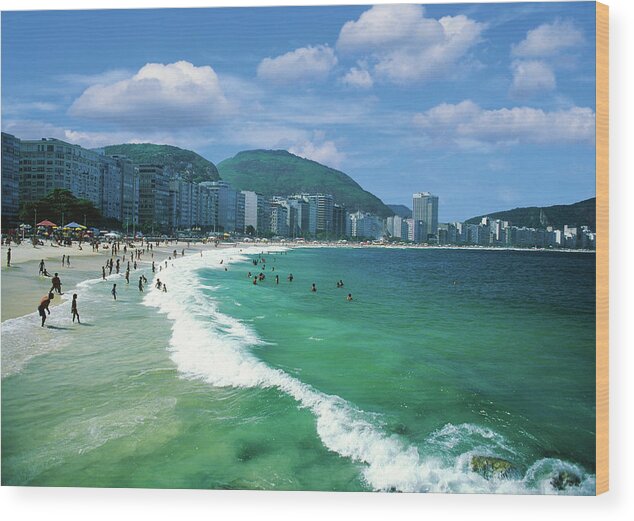 Copacabana Beach Wood Print featuring the photograph Rio de Janeiro by Douglas Pulsipher