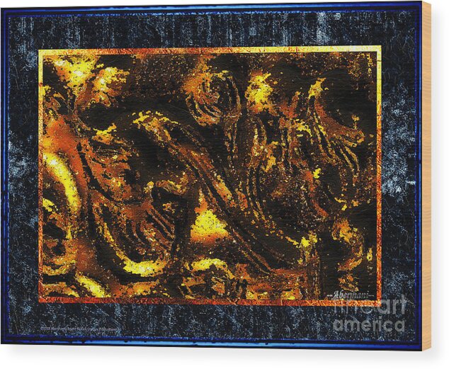 Gold Wood Print featuring the photograph Golden Ship of Stars and Dreams by Aberjhani