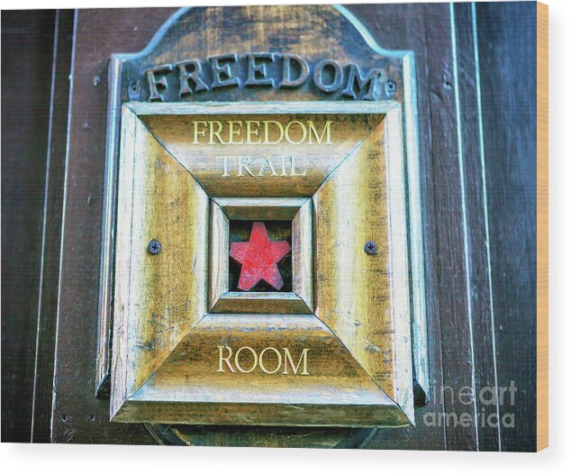 Freedom Trail Room Wood Print featuring the photograph Boston Freedom Trail Room by John Rizzuto