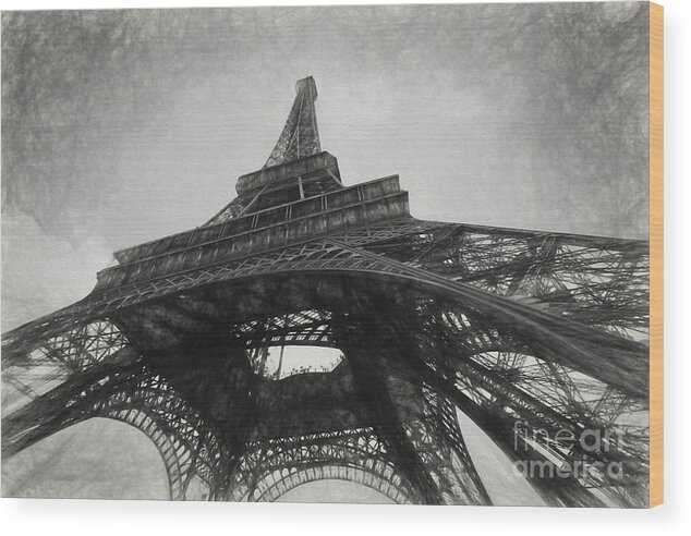 Eiffel Tower Wood Print featuring the photograph Eiffel Tower by Sheila Smart Fine Art Photography