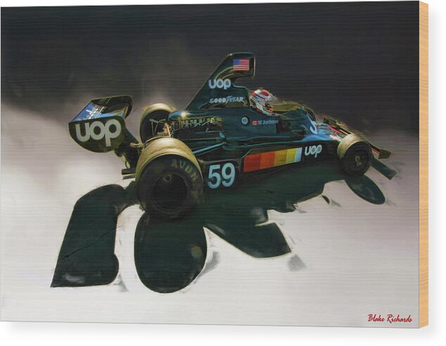 Shadow F1 Car Wood Print featuring the photograph 1975 Shadow DN5 Formula One car by Blake Richards