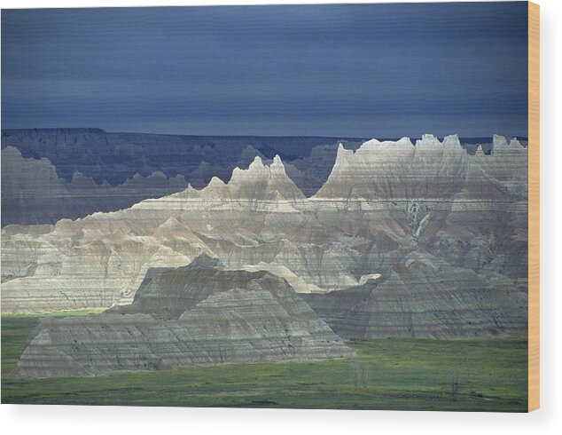 Badlands Wood Print featuring the photograph North American Landscape #2 by Don Johnston
