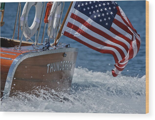 Yacht Wood Print featuring the photograph Thunderbird Yacht #40 by Steven Lapkin