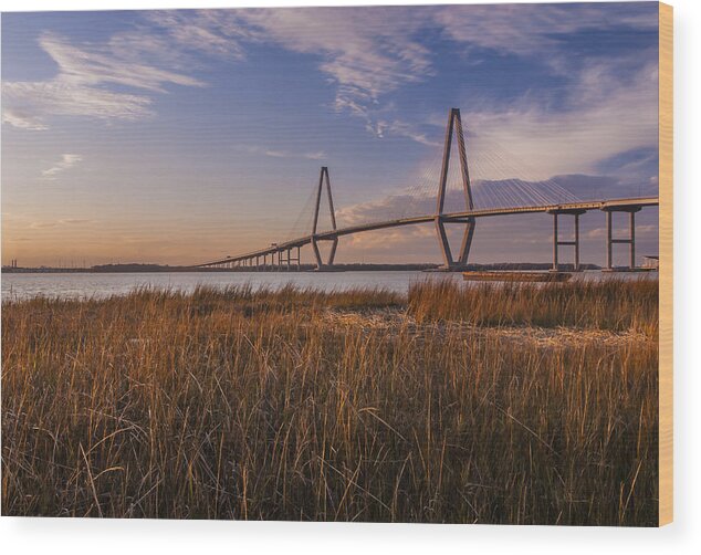 Bridges Wood Print featuring the photograph Charleston's Wonder by Steve DuPree