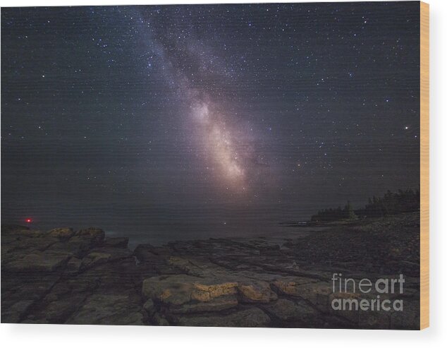 Milky Way Wood Print featuring the photograph Cielo Aperto Open Sky by Marco Crupi