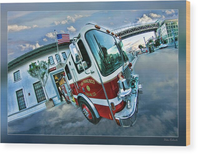  Wood Print featuring the photograph Engine 35 San Francisco by Blake Richards