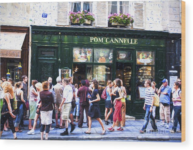 France Wood Print featuring the photograph French street scene by Sheila Smart Fine Art Photography