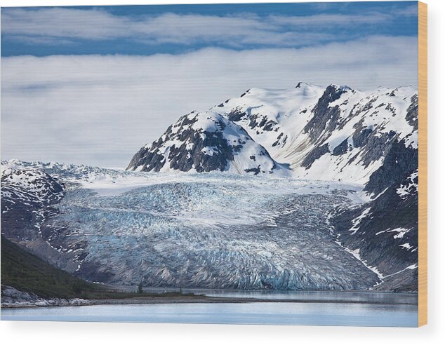 Alaska Wood Print featuring the photograph Glacial River Photograph by Jo Ann Tomaselli by Jo Ann Tomaselli