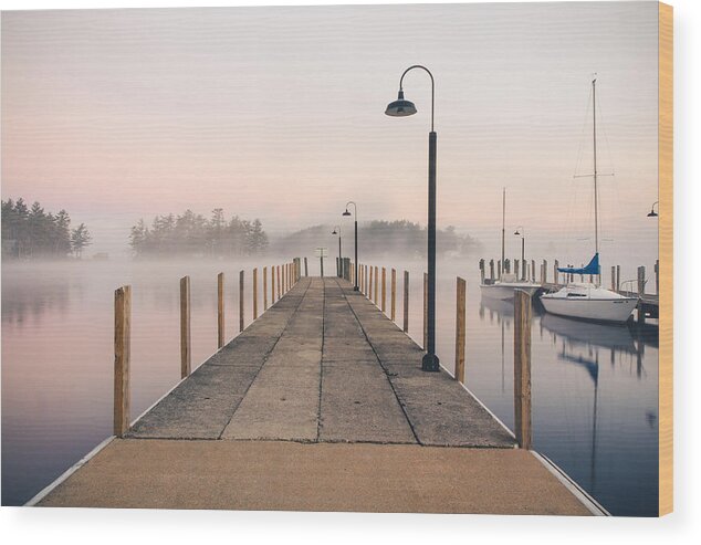 New Hampshire Wood Print featuring the photograph Glendale Docks by Robert Clifford