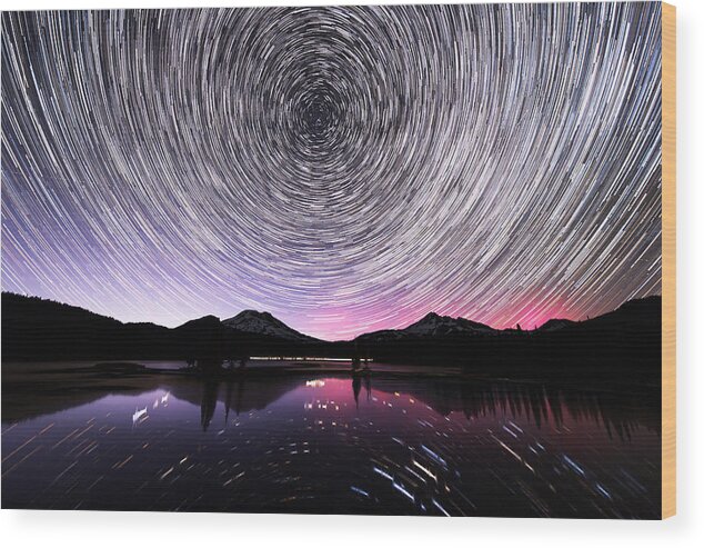 Sparks Lake Wood Print featuring the photograph God's Big Thumbprint by Yoshiki Nakamura