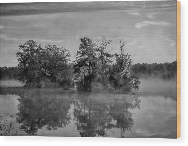 Fog Wood Print featuring the photograph Gray Mist by Bryan Bzdula