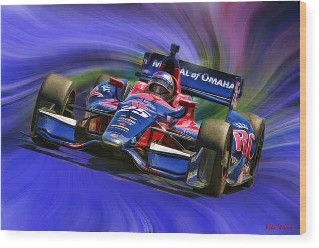 Indycar Series Wood Print featuring the photograph IZOD INDYCAR SERIES Marco Andretti by Blake Richards