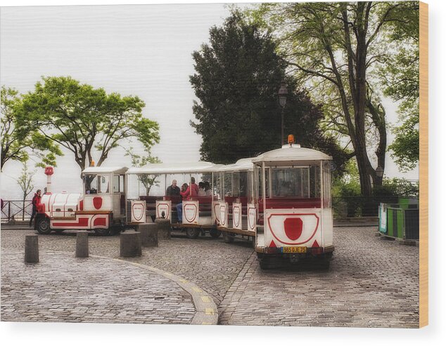 The Little Train Of Montmartre Wood Print featuring the photograph Little Paris Train by Georgia Clare