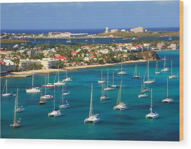 Marigot Wood Print featuring the photograph Marigot Harbor St. Martin by Roupen Baker