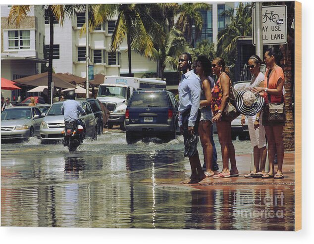 Miami Wood Print featuring the photograph Miami Flood by Shanna Vincent