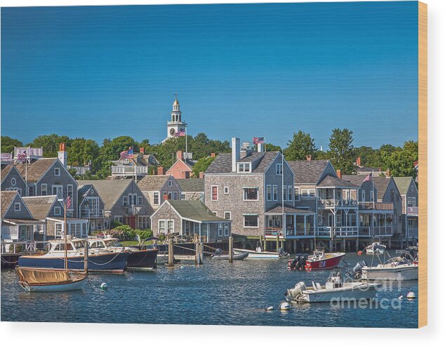 America Wood Print featuring the photograph Nantucket Town by Susan Cole Kelly