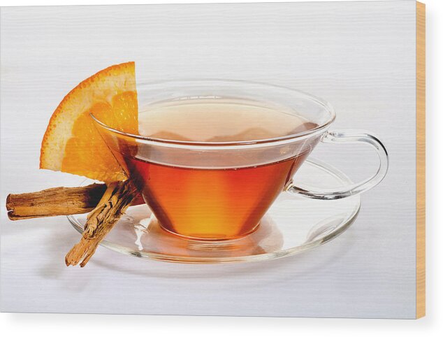 Orange Cinnamon Wood Print featuring the photograph Orange Tea 5528 by Matthew Pace